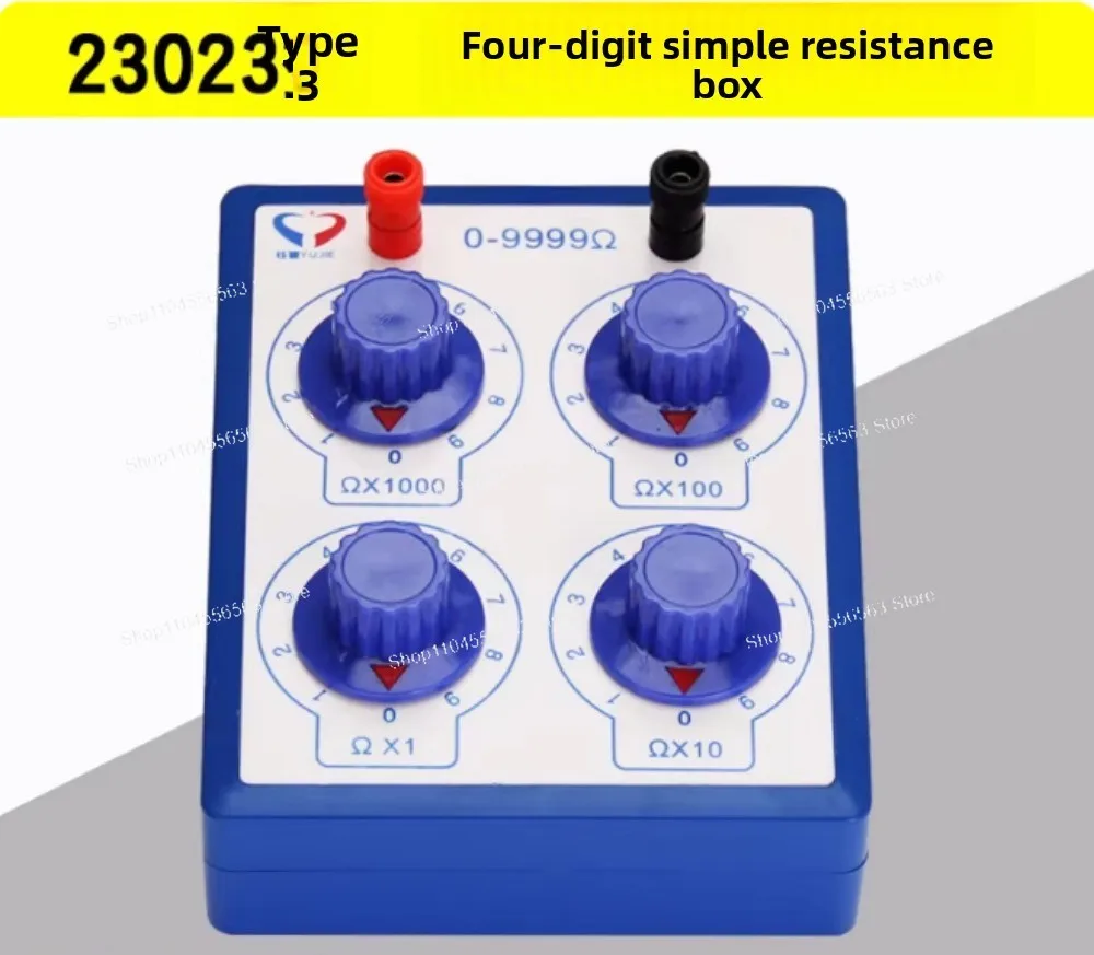 Portable Resistance Box 0-9999Ω Class I Precision Decade Resistor for Physics Lab Electrical Experiments Teaching