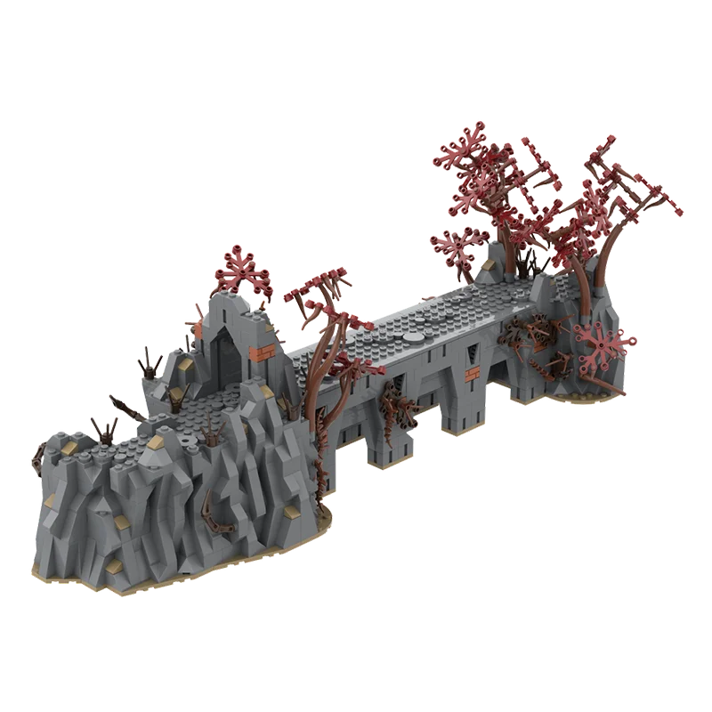 1064 Uds. Moc Dol-Guldur el puente principal arquitectura modelo bloques de construcción DIY montaje creativo ladrillos juguetes niños regalos de vacaciones