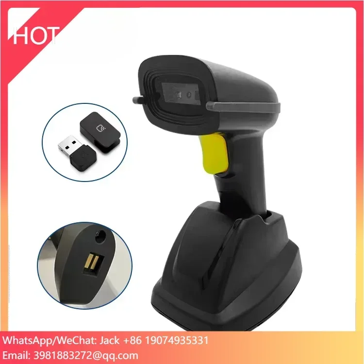Wholesale 2.4G Handheld Bar Code Scanner BT Qr Code Reader Wireless 2d Barcode Scanner With Stand