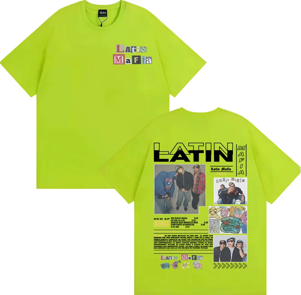 Rock Band Latin Mafia Album Tour 2025 Cover T-shirts Men's