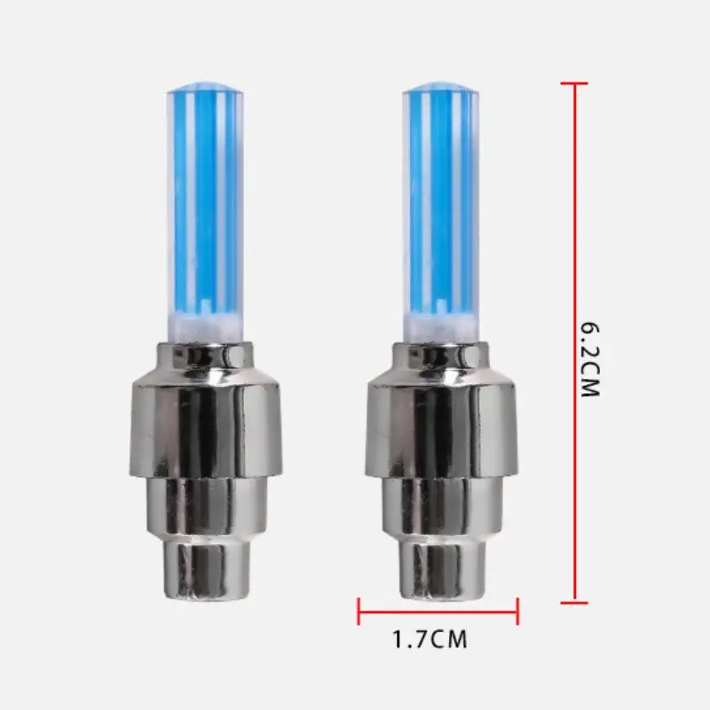 2Pcs Neon Bike Spoke Lights Bicycle LED Light Tire Valve Cap Flashlight Wheel Spoke Lightweight Car Motorcycle Accessories