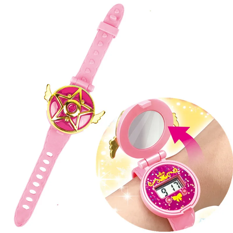 Kids Flower Fairy Magic Necklace Dream Watch Set Girl Princess Magic Colorful Light Music Necklace Magic Light-emitting Toys