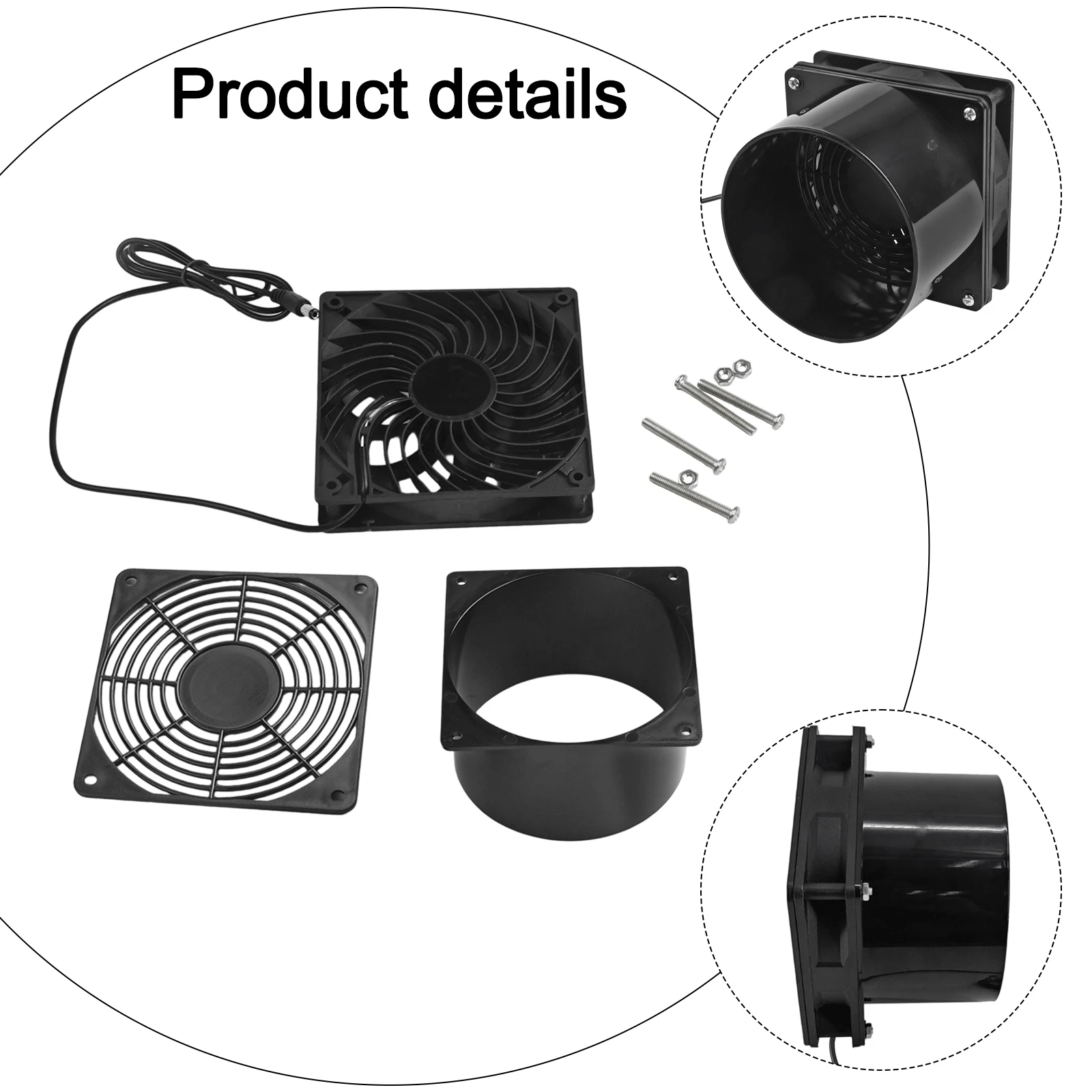 Вентиляция 120*120*100 мм Вентилятор циркуляции воздуха 3000 об/мин Экологически чистый Высокая эффективность потока воздуха