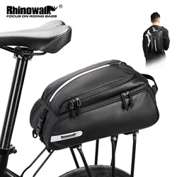 Rhinowalk Bike Bag Bike Pannier Bag 12L Waterproof Bicycle Rear Rack Pack Cycling Trunk Bag Messenger Bag MTB Bike Accessories