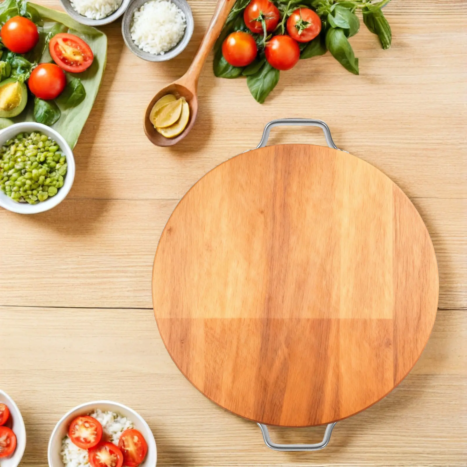 2Sets Stainless Steel Chopping Board Handles Ergonomic Solid Handles Replacement Parts for Vegetable Fruit Cutting Board