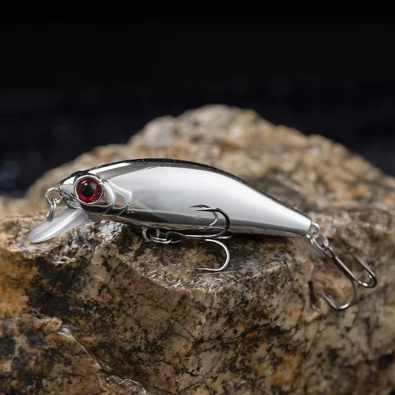 

Mini Silvery Laser Hard Fishing Lure,5.5cm/6.5g Sinking Bait Wobbler Jerkbait Crank Fishing Lures Fresh Saltwater Tackle