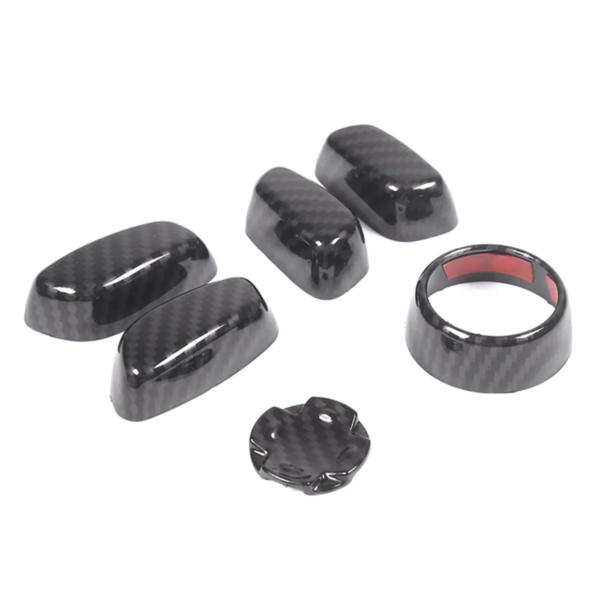 For Chevrolet Corvette C8 2020-2023 Car Seat Adjustment Button Cover Decoration Trim Accessories ABS Carbon Fiber