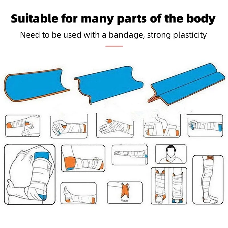 Medical Survival Splint Roll Bandage Roll Pets Emergency First Aid Fracture Splint Leg Wrist Fixed Fracture Rescue Protection