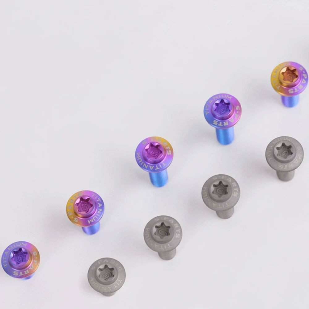 1 PC Bunte M4 X 8 10 12 14 16 18 20 25mm GR5 Titan Legierung A3 Pilz Kopf Flansch schraube Bolzen T20 Torx für Motorrad – Detail 2