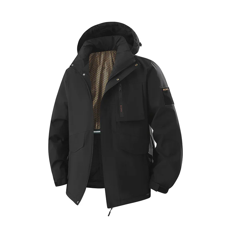 8XL Plus Size Fleece Lined Cotton Padded Jacket Men, Hooded Outdoor Mans Parkas, Thermal Men's Winter Windbreaker