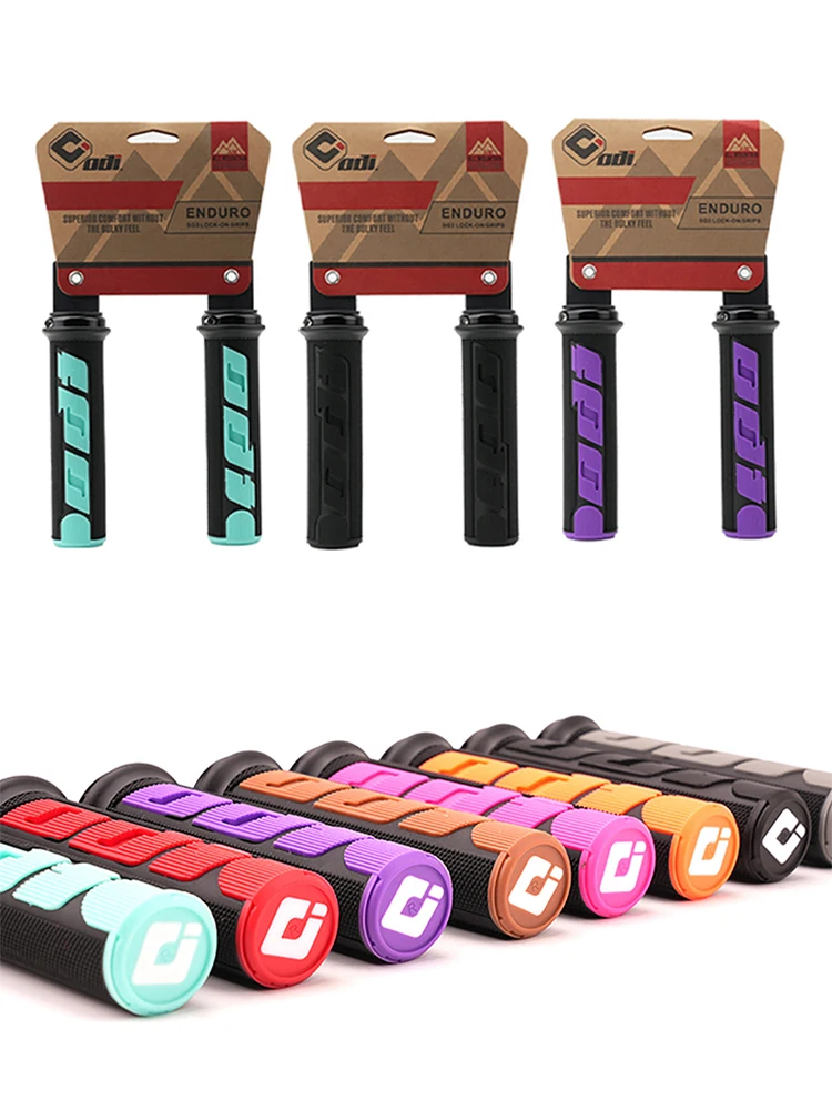 AliExpress ODI Grips Lock Cycling Handlebar Covers Anti-Slip Mtb DH Bike Rubber Handle Bar Grips Shock-Absorbing Off-Road Bmx Bicycle Grip