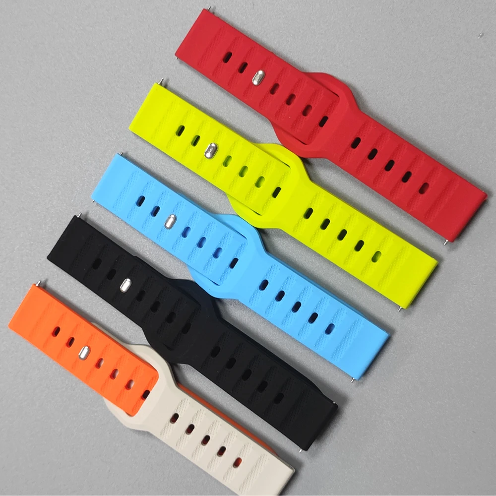 Сменный ремешок 22 мм для Zeblaze Vibe 7/Pro/Lite/Stratos 2 3/Btalk3/GTS3 GTR3/Ares 3 Pro, водонепроницаемый мягкий силиконовый ремешок для часов