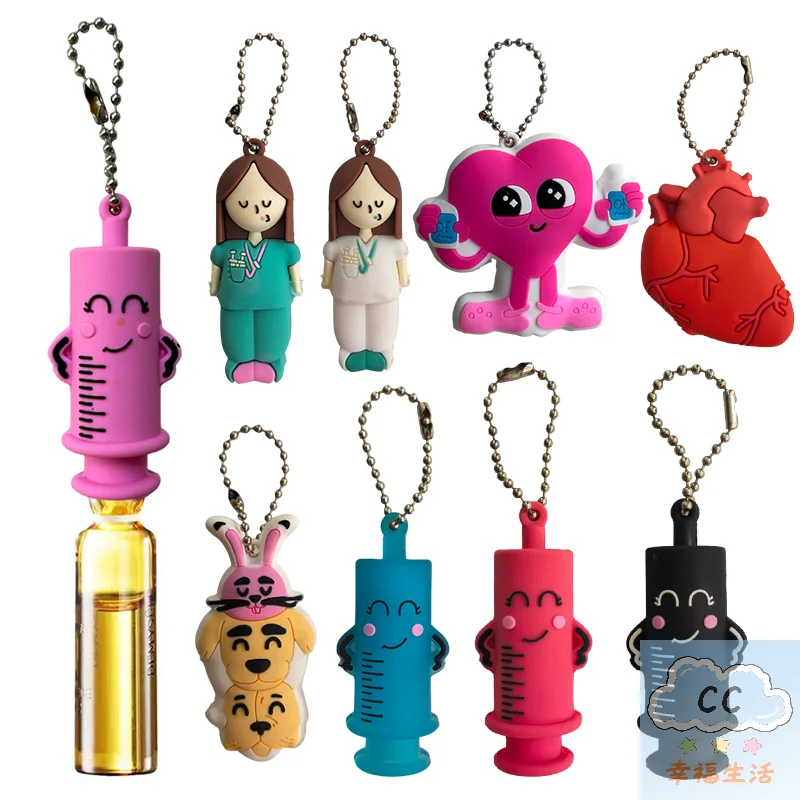 HUA HUA Ampoule Bottle Opener Keychain Syringe-Shaped Cutter Nurse Doctor Ampoule Bottle Opener Aid Medication Vial Breaker Tool