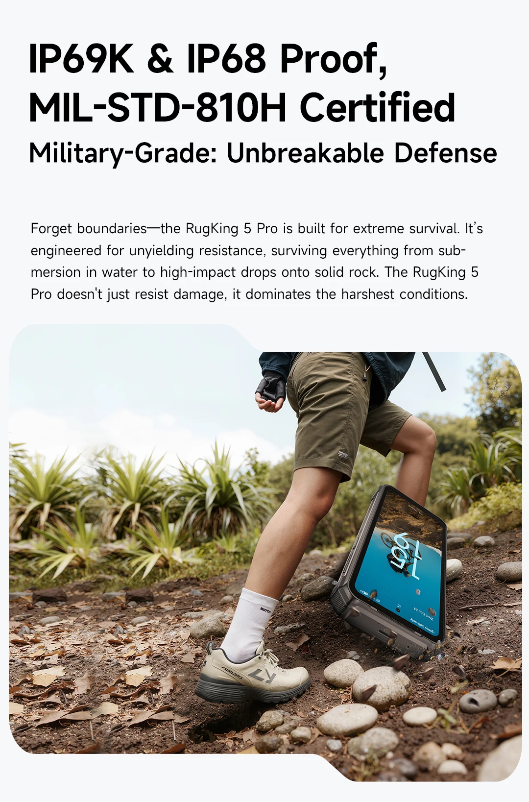 Ulefone RugKing 5 Pro 20000mAh Rugged Phone Android 16 16GB+256GB IP68/IP69K Waterproof Smartphone 6.78 FHD+ Night Camera 4G