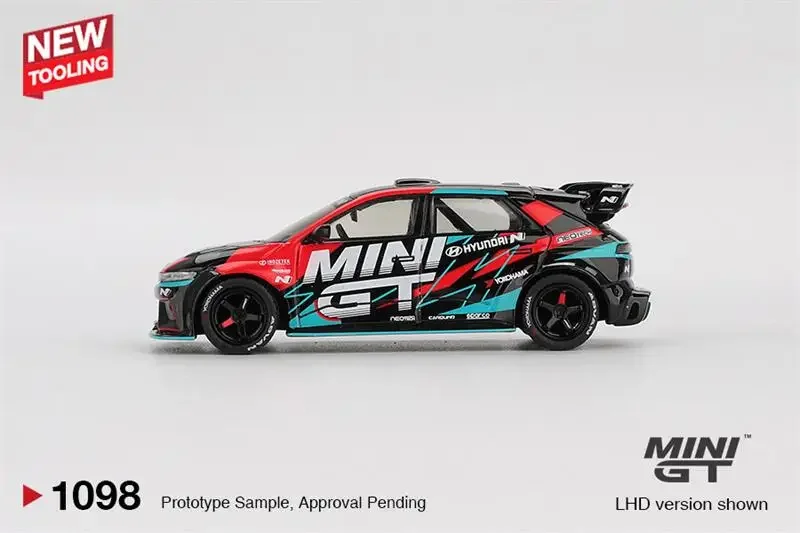 

MINI GT 1:64 2025 Hyundai Ioniq 5N RS-01T Tokyo Auto Salon, коллекционная модель автомобиля из литого металла