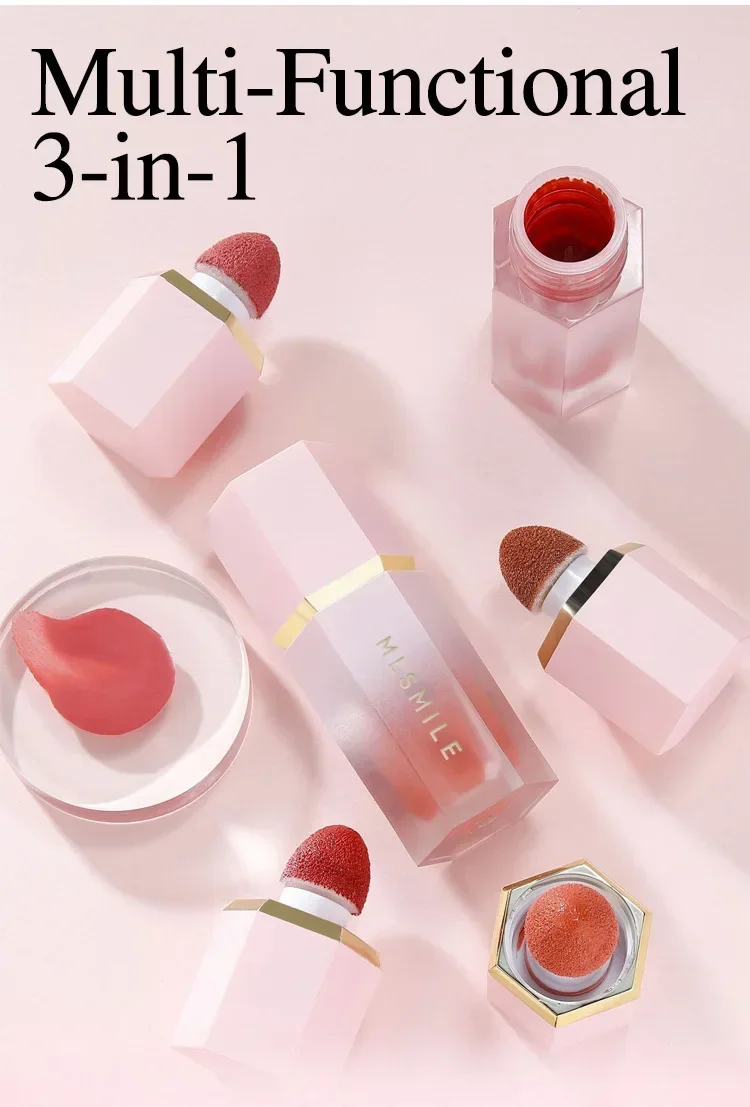 Natural Blusher Cute Korean Makeup for Women Liquid Blush Waterproof Multi-purpose Facial Nourishing Blush Stick Cheek