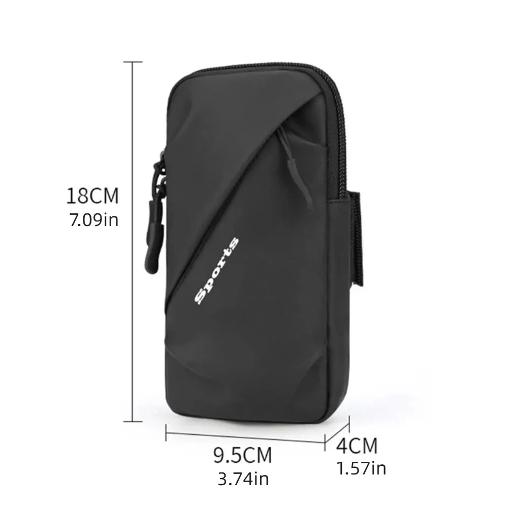 Mesh Breathable Arm Phone Bag Double Layers Waterproof Running Phone Bag Protective Elastic Adjustable Sports Arm Bag
