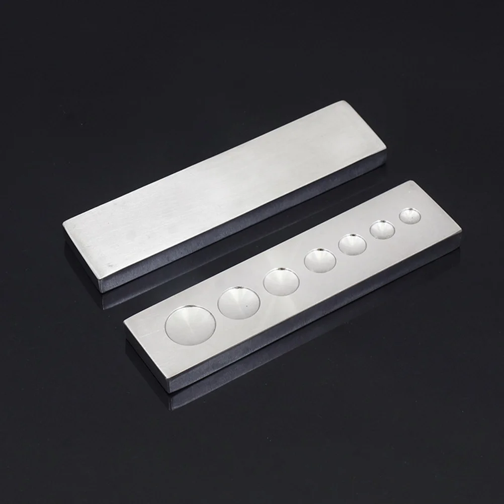 Ferramenta de configuração de rebite de aço inoxidável, 7 furos de diâmetro 6mm 7mm 8mm 9mm 10mm 12mm 15mm para fixadores, base de configuração de rebite