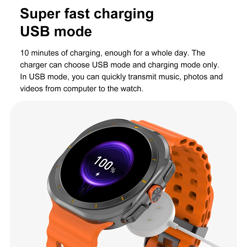 DT-reloj inteligente Ultra para hombre y mujer, dispositivo deportivo con brújula de memoria de 32GB, control del ritmo cardíaco, para ios, Android, Bluetooth y llamadas, 2024