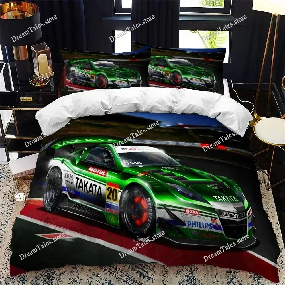 3D Print Sports Car Bedding Set Boys Girls Twin Queen King Size Duvet Cover Pillowcase Bed Boys Adult Home Textileextile