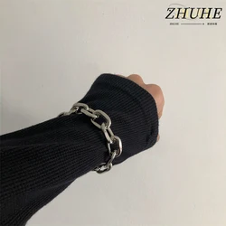 ZHUHE Chain Bracelet Cyberpunk Style For Women Men Jewelry Accessories Party Gifts