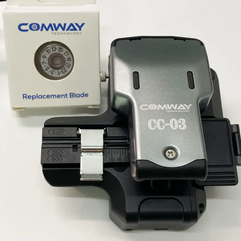 

COMWAY CC-03 CC03 One-Step Fiber Cleaver with COMWAY blade Cutting Knife Automatic High Precision Fiber Cutter 48000 Blade Life