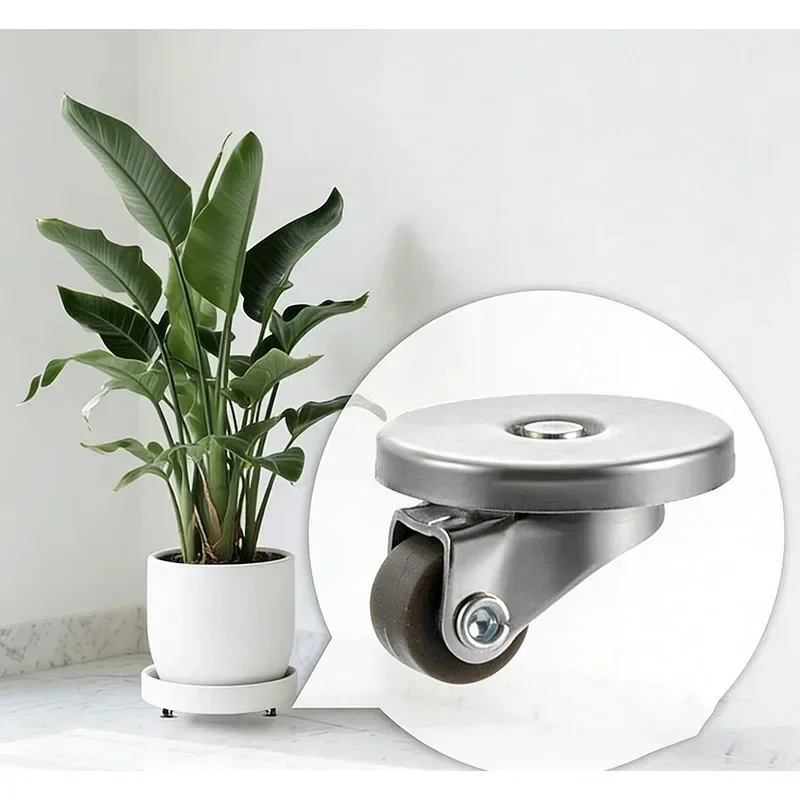 4/8/12 Pcs 0.5 inch Mini Universal Wheel Paste Furniture Pulley No Punching Small Silent Miniature Caster Load 15KG