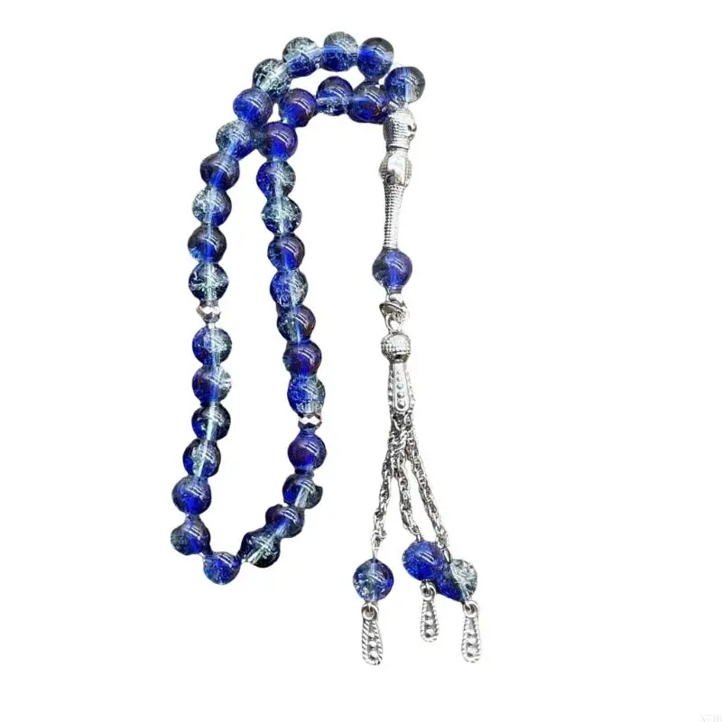  Handmade Islamic Tasbih 33 Beads Bracelet with Tassels for Muslims Prayers Use