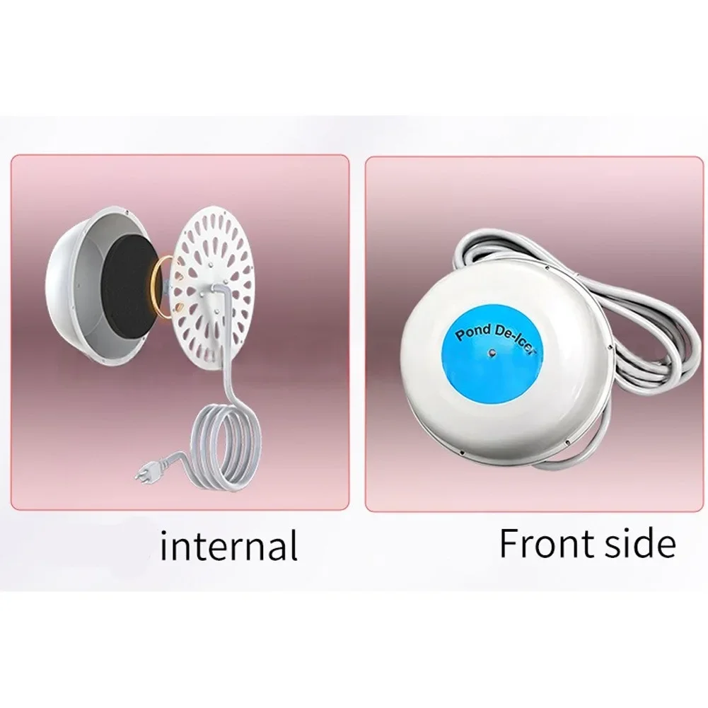 500W Pond Heater with Thermostat Control Designed for Safe Ice Prevention and Maintaining Oxygen Exchange During Winter