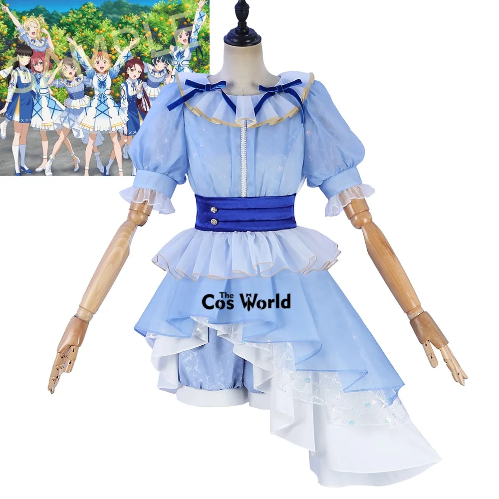 

Love Live Sunshine Aqours Numazu City 100th Anniversary Watanabe You Ohara Mari Tsushima Yoshiko Outfits Anime Cosplay Costumes