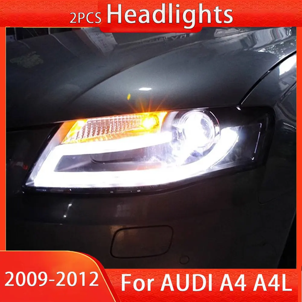 

Автомобильные светодиодные фары для Audi A4 2009 2010 2011 2012 S4 A4L Модифицированные светодиодные передние DRL указатели поворота Аксессуары в сборе