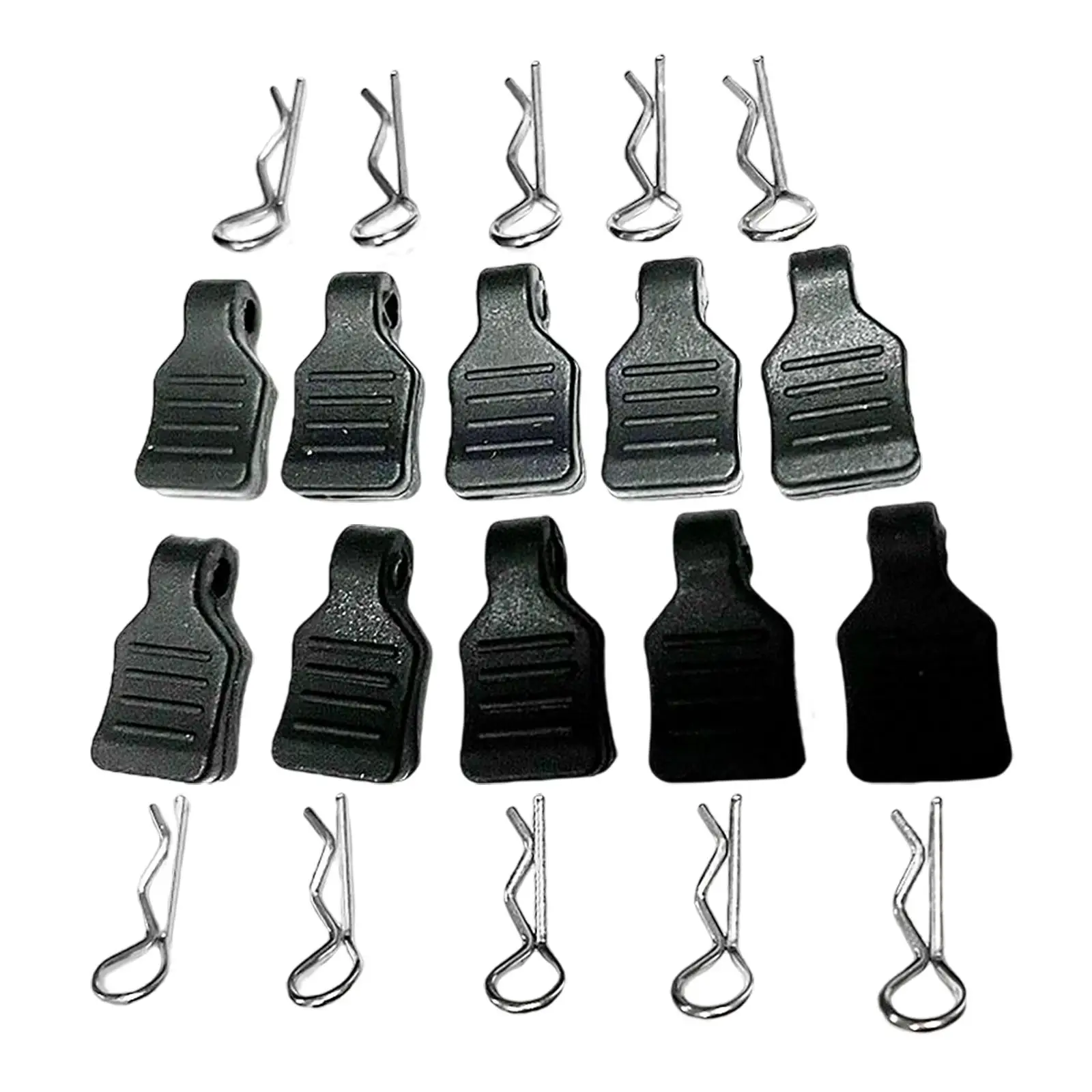 10 Pieces RC Body Clips R Pins for SCX24 1/24 1/18 Truck Buggy Crawler Short