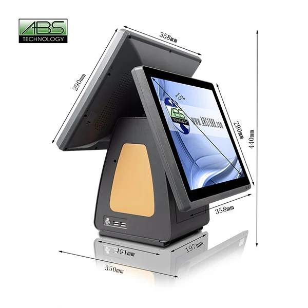 ATV&UTVHigh Quality Customizable Smart Machine Terminal Supermarket Cash Register Cashier Use POS System ABS8000 Intel J1900 CPU