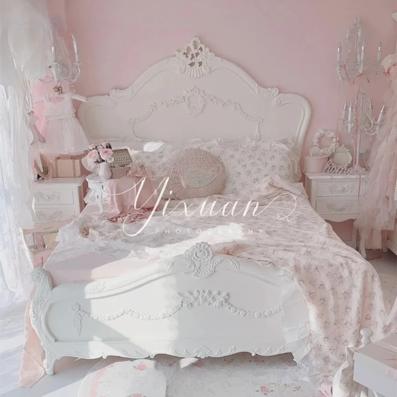 court European fashion and simplicity, princess bed American modern pink children's bed high-end furniture