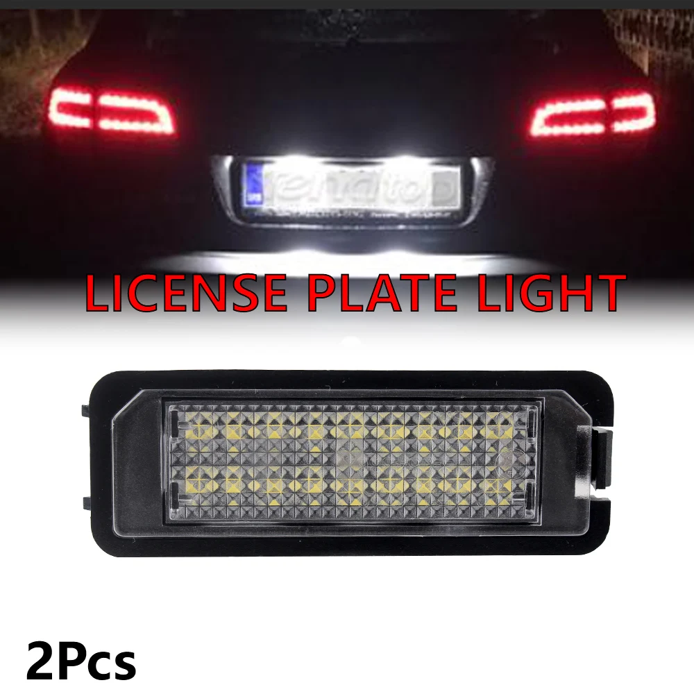 For VW Golf 5 Golf 6 Golf 7 12V 7000K Canbus Error Free Car-Styling Led Number License Plate Light Kit 2Pcs