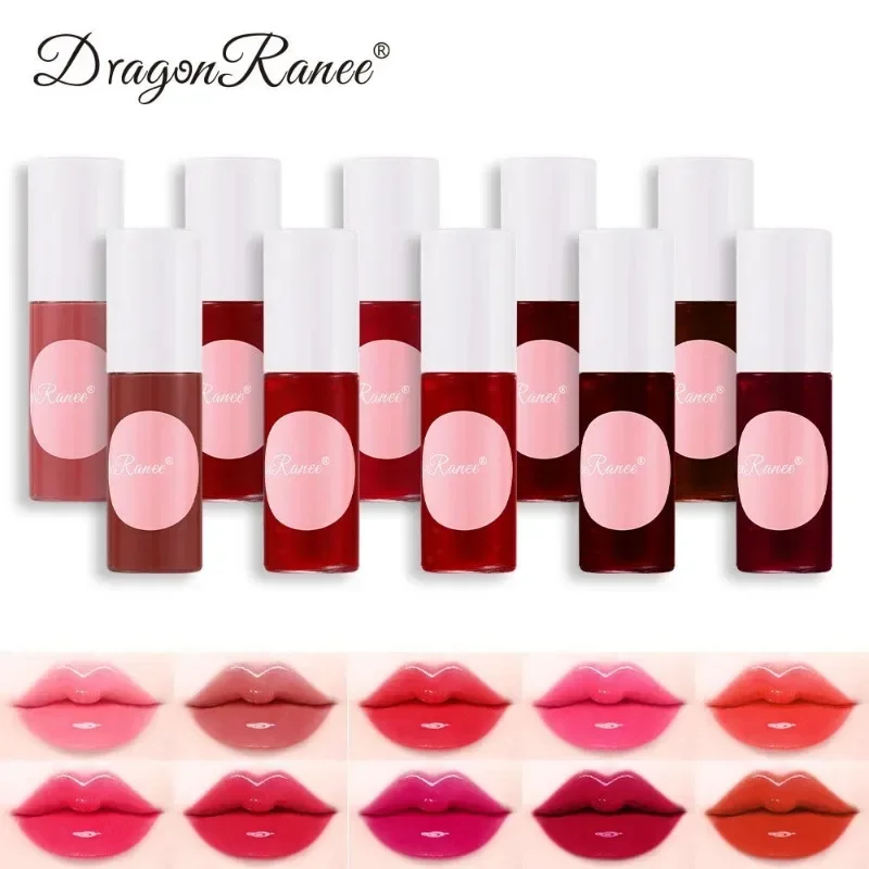 10 Color Lip Tint Stain Cheek Tint Moisturizing Liquid Lipstick Long-lasting Waterproof High Pigment Lipgloss Rouge Water Makeup