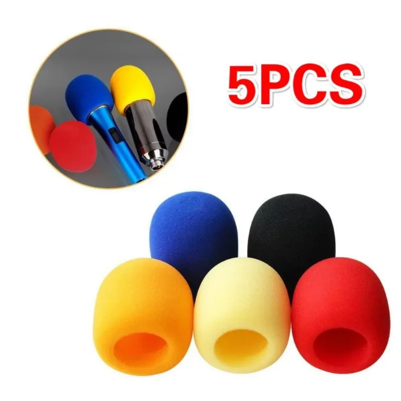Thickened Microphone Sponge Cover Solid Color Microphone Windproof Sponge Protective Cover KTV Bar Microphone Anti Drop Cover