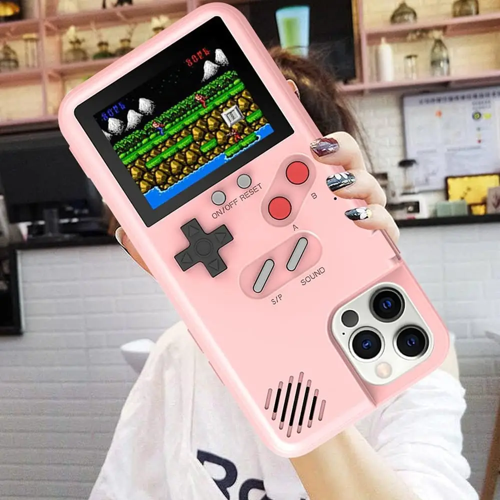 Gameboy Phone Case Game Console with 36 Classic Game Color Display Playable Video Games Phone Case for iPhone 13 12 11 14 ProMax