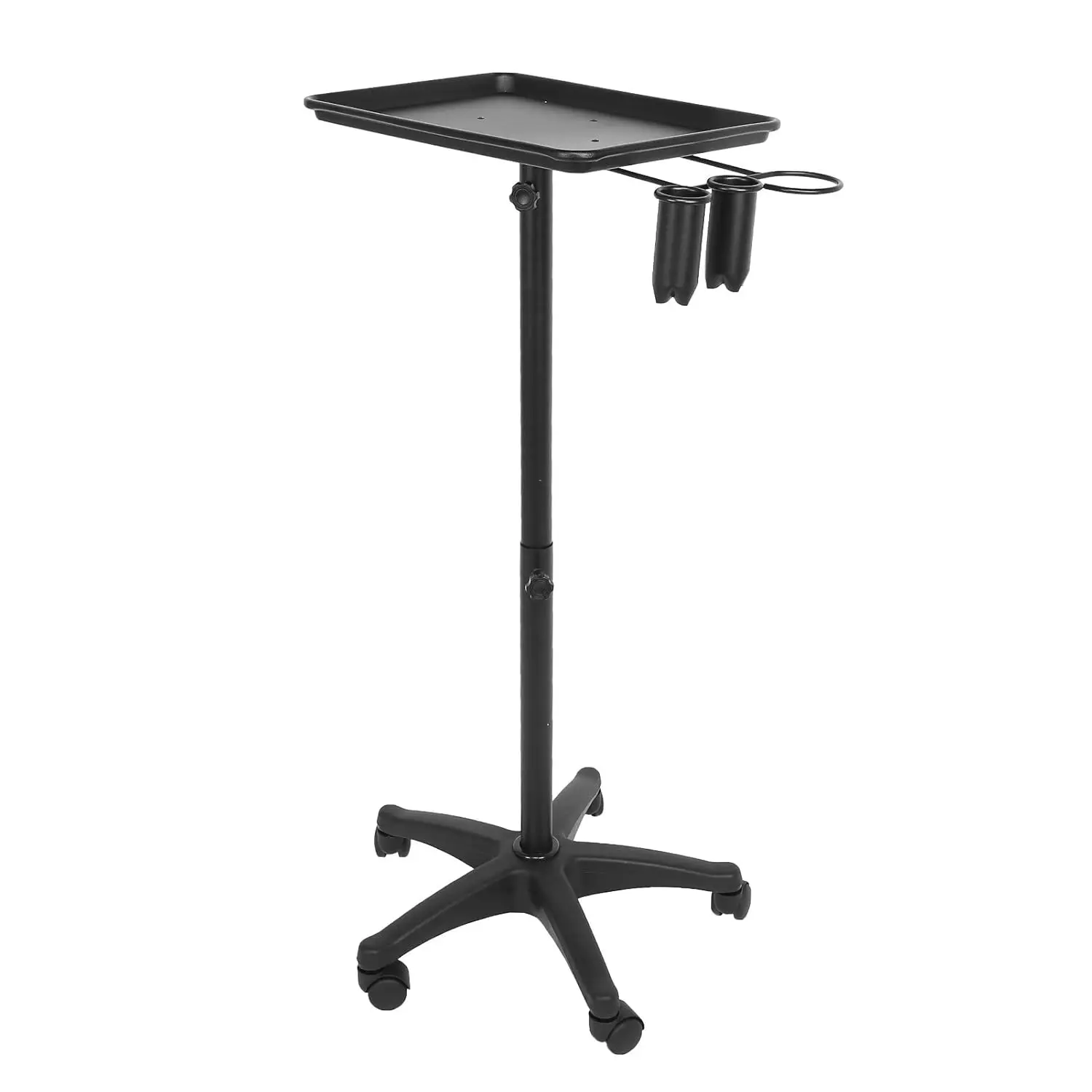 Verstellbarer Salon wagen auf Rädern, rollende Salon instrument Service Tablett Wagen Wagen Aluminium Friseur Tattoo Ausrüstung mit