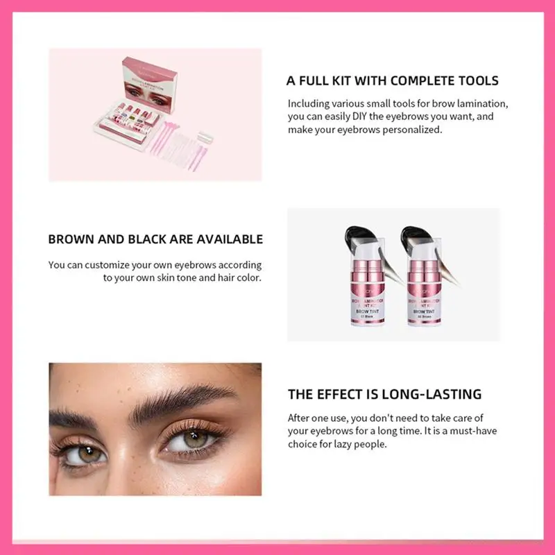 Ibcccndc Tint Brow Lamination Perming Lotion Dye Tint Combination Brow Setting Eye Makeup Simple Operation