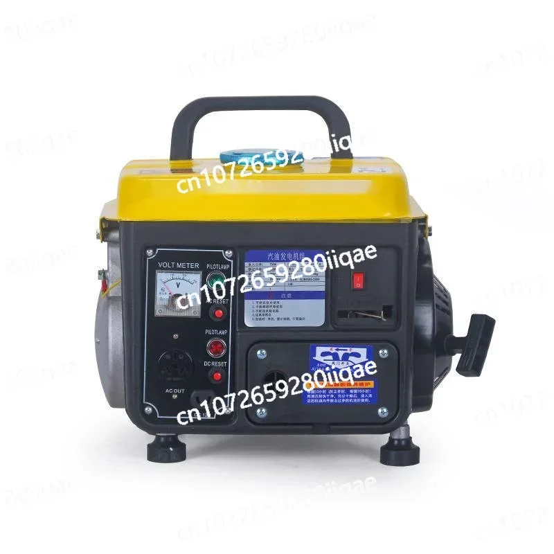 Upgrade 220V 650W 2HP 4L Small Generator Mini Gasoline Generator Mini Portable Household Silent Manual Generator