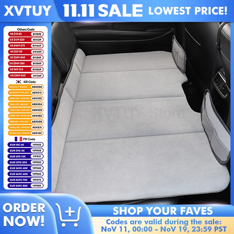 

Car Backseat Sleeping Mattress Foldable Portable Car Double Sided Back Seat Travel Camping Pad SUV Simple Bed Auto Interior 1Set