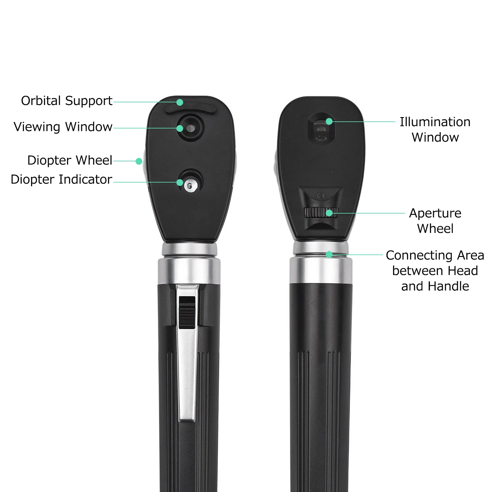 Direct Ophthalmoscope 5 Different Apertures Professional Portable Handheld Ophthalmoscope Eyes Ophthalmic Diagnostic Supplies