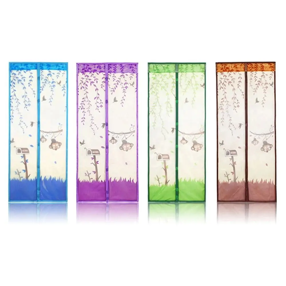 Automatic Closing Magnetic Door Screen Cartoon Lightweight Mosquito Net Screen Curtain Self Sealing Mesh Net Door Anti-fly Net