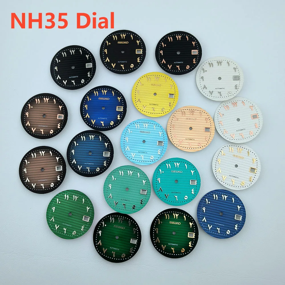 NH35 dial 30.4mm S dial Custom Logo Dial Arabic Numeral Dial No luminous fit NH35/NH36 movement watch accessories repair tools