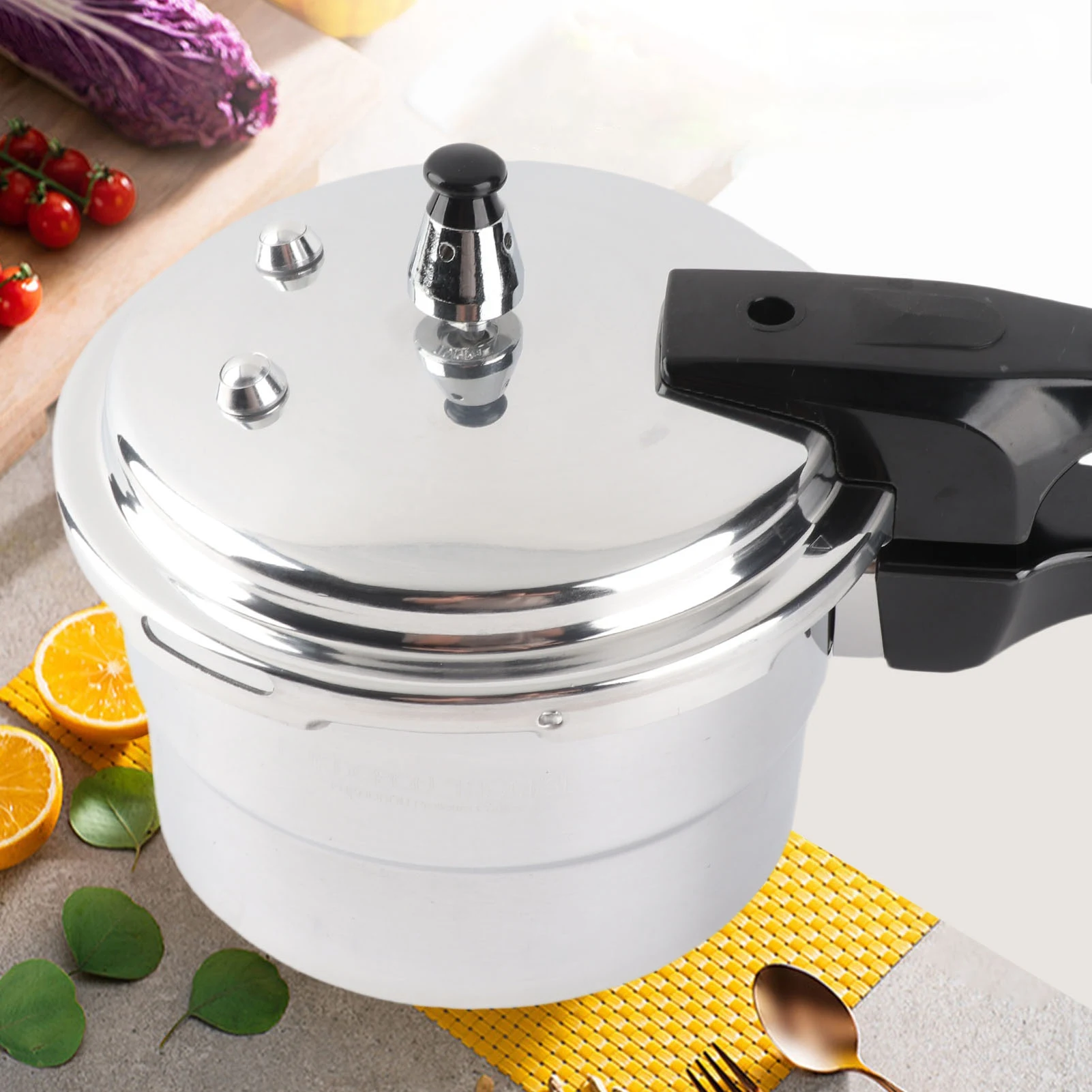 Pressure Cooker Pressure Cooker 3L Explosion Proof Aluminum Stovetop Fast Cooking Canning Cooker Pot with  Rack for Kitchen