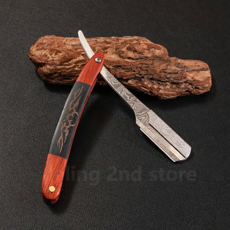 

Лезвие с деревянной ручкой, бритвы для бритья, профессиональная парикмахерская бритва, мужская сменная лезвие, бритва для бритья, мужской подарок