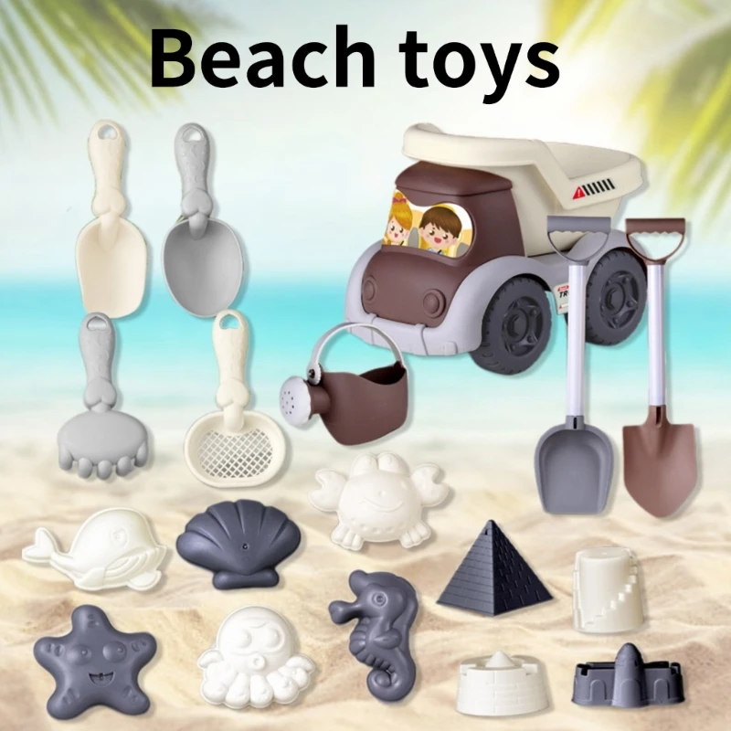 Interactive Beach Sand Toy for Toddler Sand Bucket Playset Sand Shovel Toy Kids Birthday Gift Yard Sand Sculpture Toy