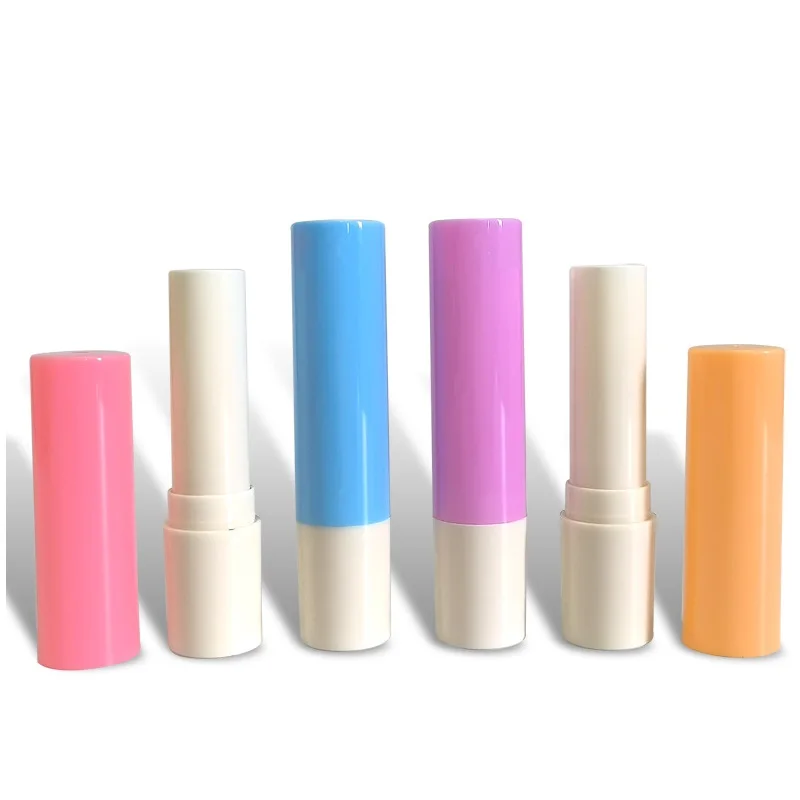 3g 10.5mm Can Filling Directly Empty Lip Rouge Chapstick Tubes Container Purple Pink Blue Orange Packaging Lipstick Bottles