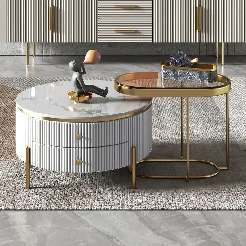 

Боковая комната Чайный столик Басы Складной туалетный уголок Круглые обеденные столы Роскошный центр Прихожая Meubles De Room Decor T50CJ